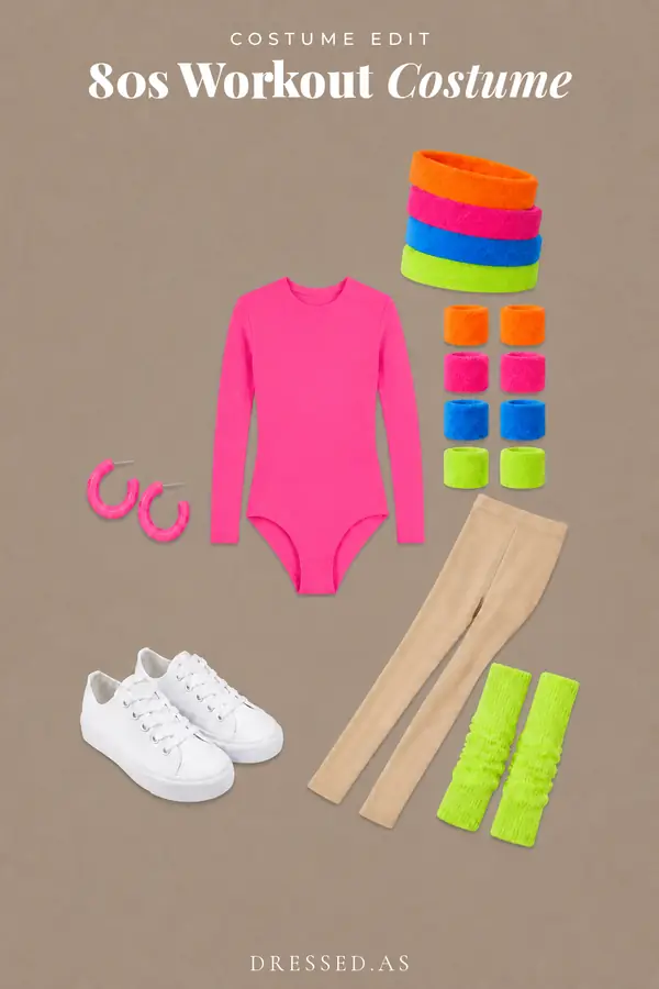 80s Workout Costume outfit collage