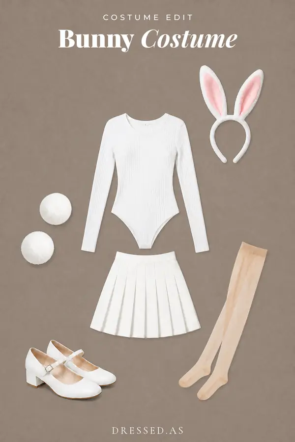 Bunny Costume outfit collage
