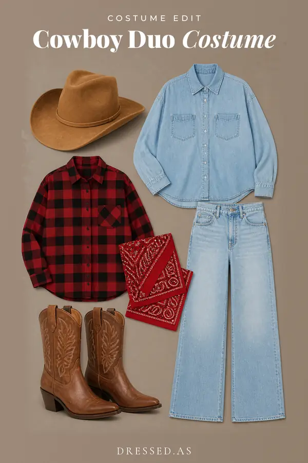 Cowboy Duo Costume outfit collage
