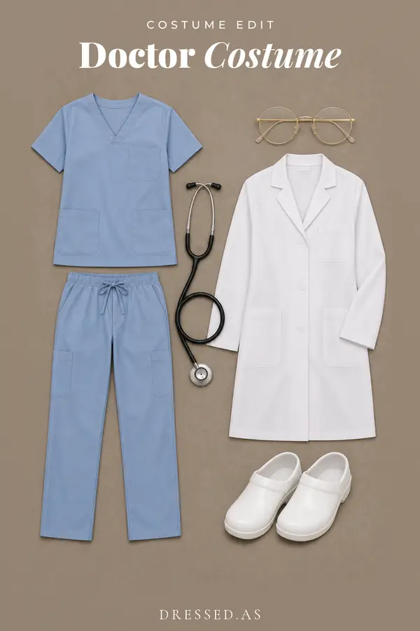 Doctor Costume outfit collage