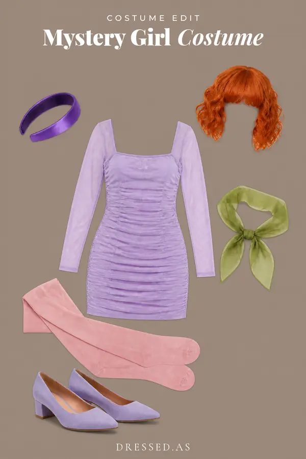 Mystery Girl Costume outfit collage