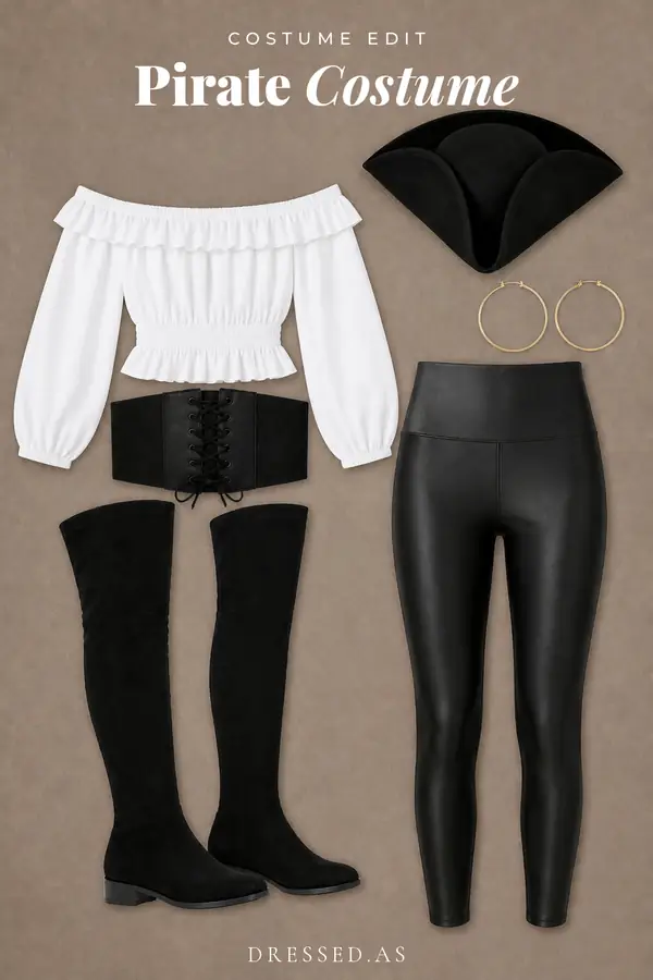 Pirate Costume outfit collage
