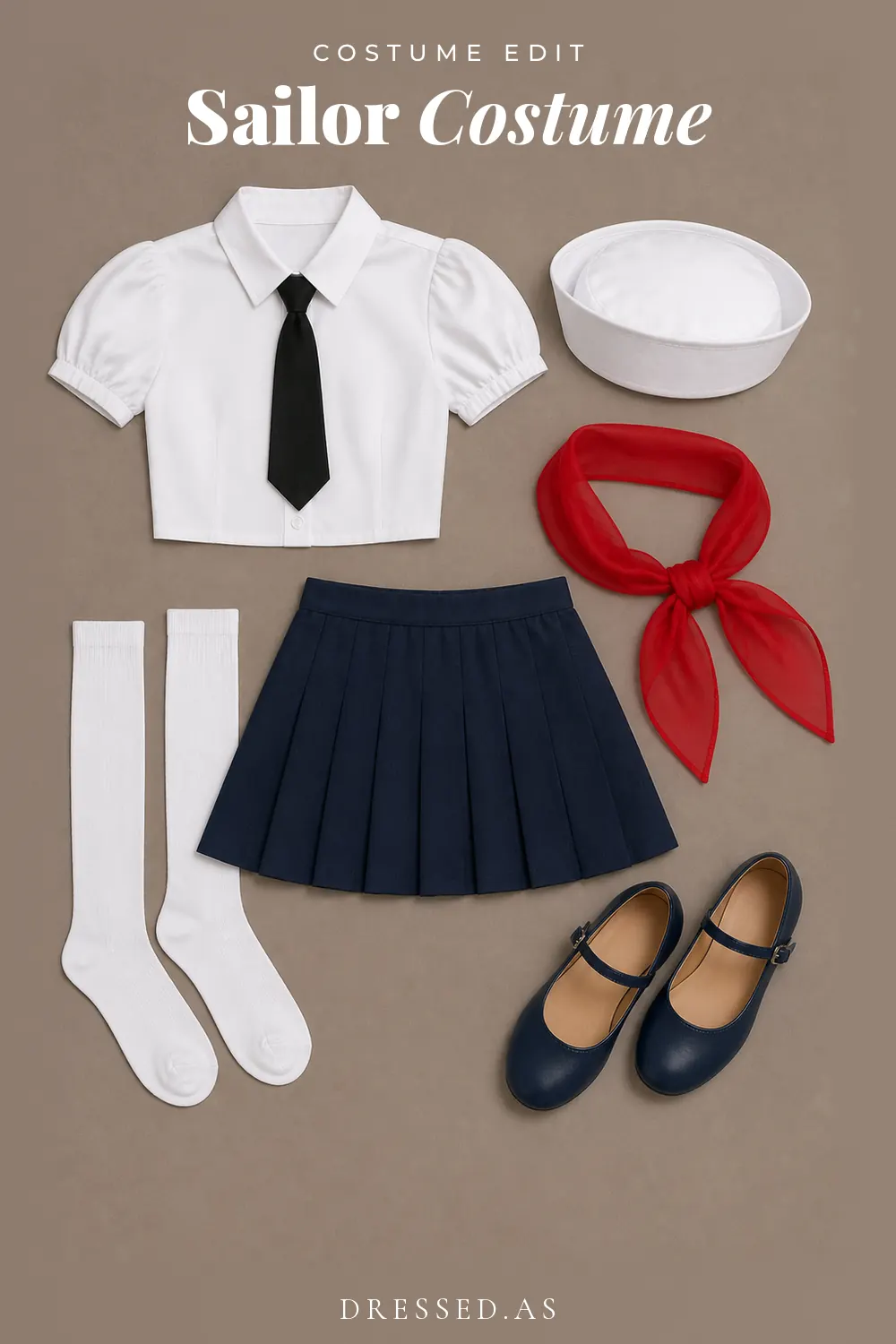 Sailor Costume: illustrated outfit collage